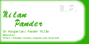 milan pander business card